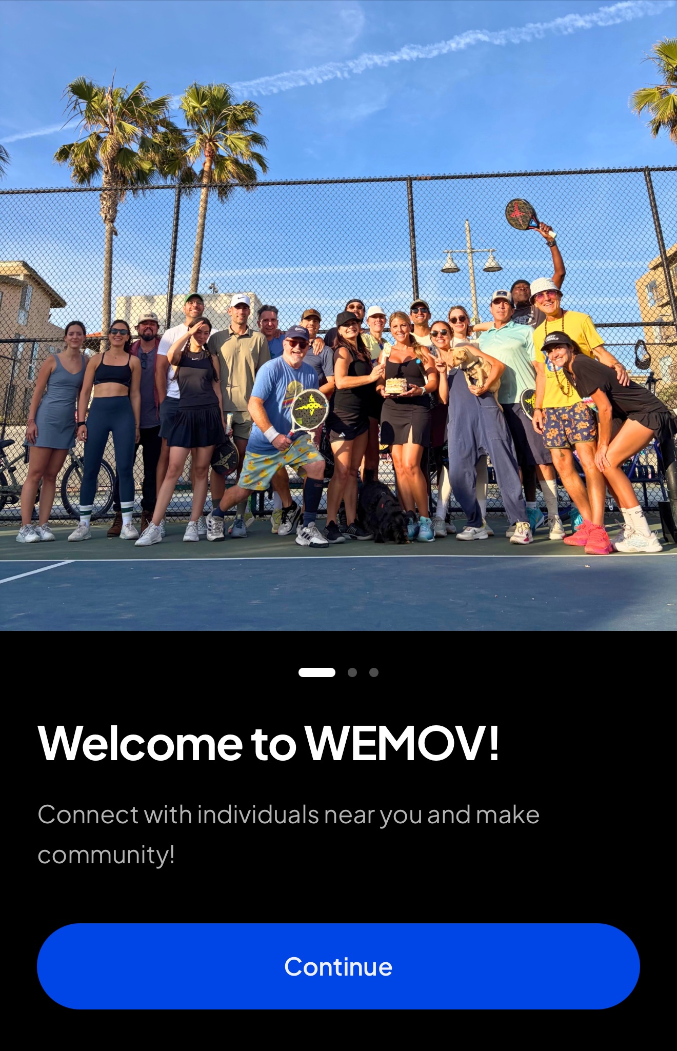 Welcome to WEMOV — Connect with individuals near you and make community